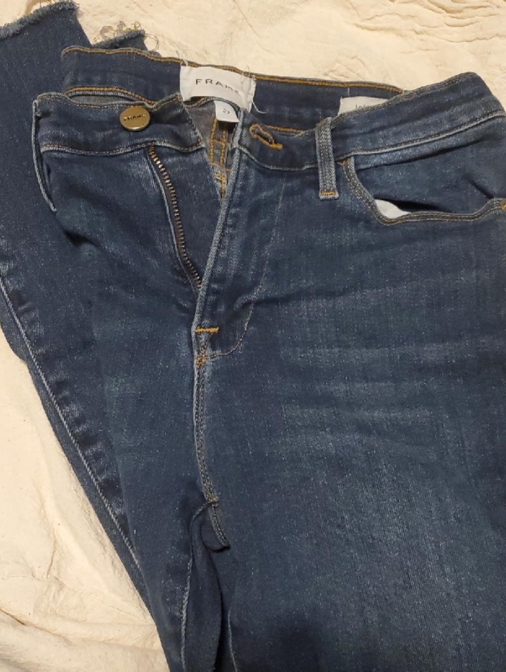 Frame Denim Dark Blue Skinny Jeans